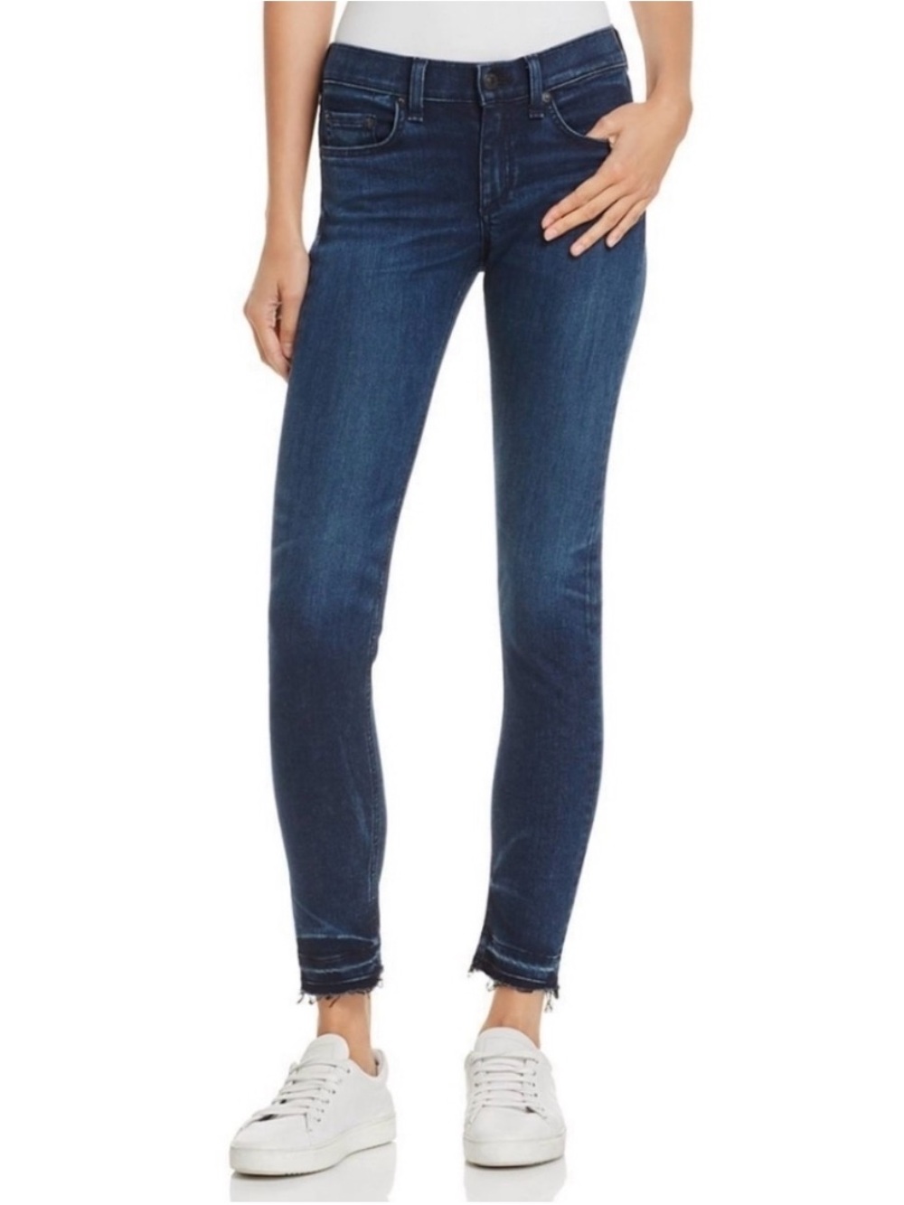 Rag & Bone Dark Blue High-Rise Skinny Ankle Jeans size 25 Alembic